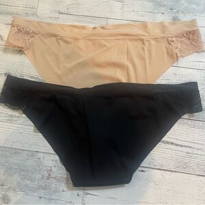 Blake & Co. Microfiber Lace Thong 2pk NWOT 1X